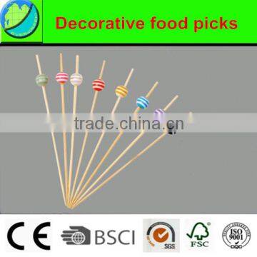 decorative food picks with clear plastic balls