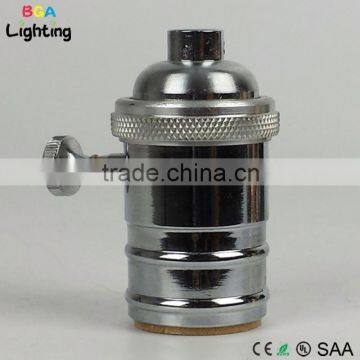 CE E27 Brass metal ball pendant lamp socket with switch