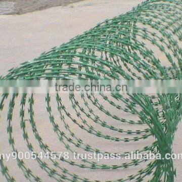 galvanized concertina razor wire