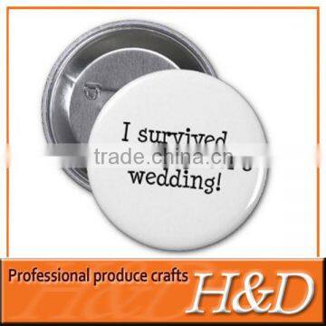 funny logo print cheap badges for wedding