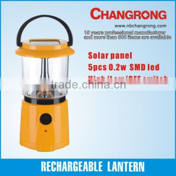 new design plastic powerful small led solar camping lantern