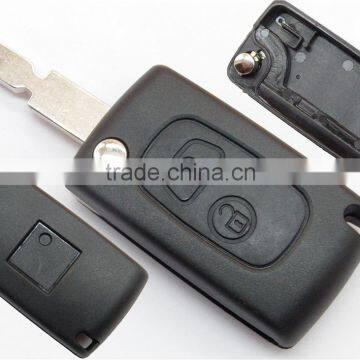 Fits Citroen C2 C3 C4 C5 Peugeot 106 307 406 2 Button Flip Remote Car Key FOB Case Cover Shell