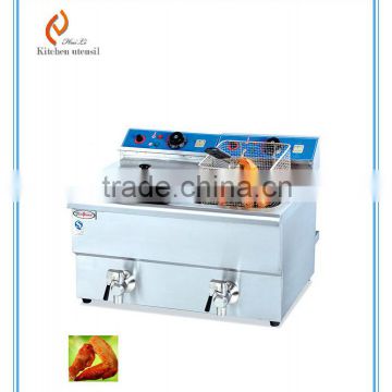 Stainless steel professional double tank electric deep fryer