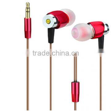 high quality 3.5mm plug in ear metal earphone