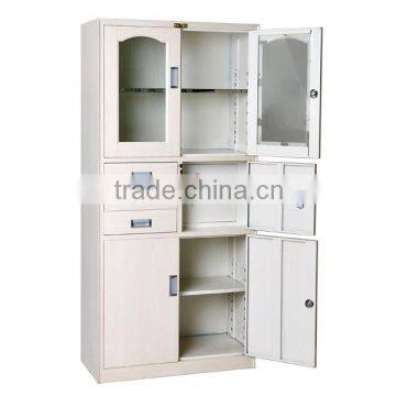 Full height Cheap office furniture metal filing cabinet,2015 file cabinet,steel glass doors filing cabinet/compact wardrobe lock