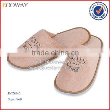 disposable hotel slipper embroidery logo stamp logo