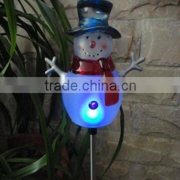 Solar Snowman Santa head Stake Light garden decorative light SO3117