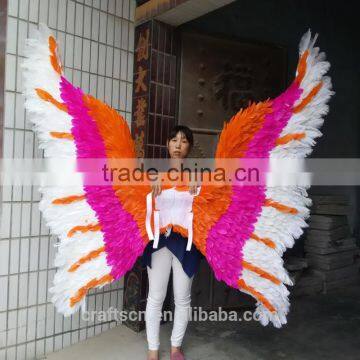 angel wings made of nature feather for festival decoration                        
                                                Quality Choice