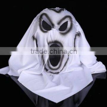 Halloween Prop Scream Horror Ghost Plastic Fabric Full Face Mask