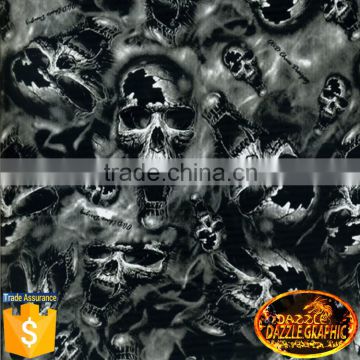 Dazzle Graphic No.DGMA355-1 Creepy Skull hydrographic Hydro Dip Patterns Water Transfer Printing Uk