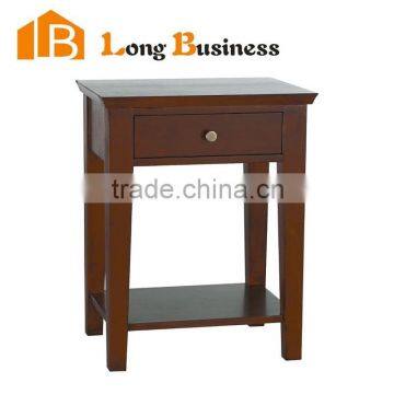 LB-VW5046 Solid wood frame samll MDF bed side table design