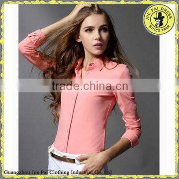 Invisible Buttons Hot Girl Office Shirt For Brazil Female