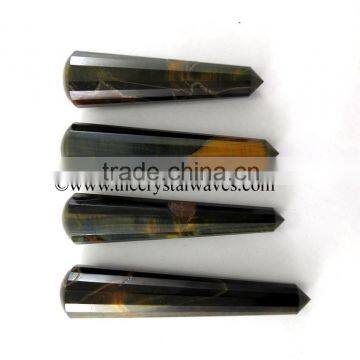 Blue Tiger Eye Agate Massage Wands