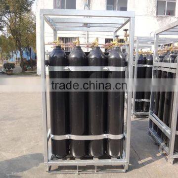 Industry Gas Cylinder with inlet and outlet valve DNV Rack frame Gas Cylinder Rack