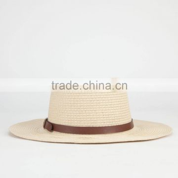 2016 Fashion Custom Summer Belt Band Womens Paper Straw Panama Hat                        
                                                Quality Choice