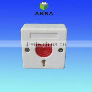 Emergency key reset panic fire alarm button