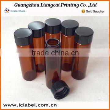 samll screw top glass bottle robber glass bottle 3ml amber glass bottle for sale