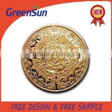 China supplier manufacture stylish Morgan gold plated coins