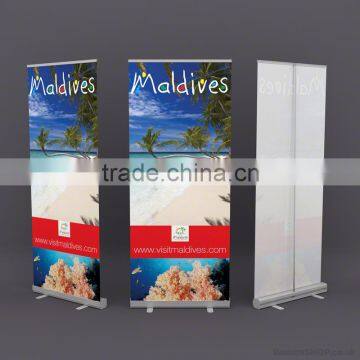 pull up banner aluminum silver roll up