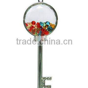 18K Gold Plating necklace & crystal key pendant China jewelry LN045-3