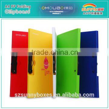 Hard & Eco-friendly PP File Holder Document Metal Board Clip Folder