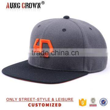 Acrylic and Wool Pprinted Brim 3D Puff Embroidery Snap Back Cap