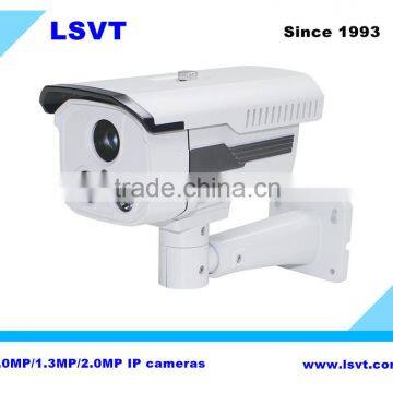 high configuration 1.0MP/1.3MP/2.0MP waterproof IP bullet cameras with IR cut, POE, Support Onvif, with bracket, LSVT IP380