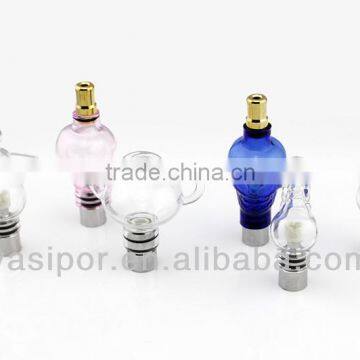 wax e cig atomizer glass globe atomizer titanium coils ceramic wicks glass globe atomizer electronic cigarette wholesale