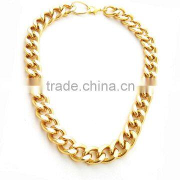 TN322 Gold Plated Curb Chain in Stainless Steel