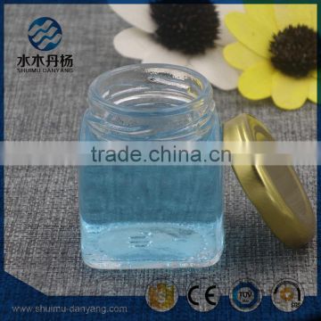 Hot selling 50ml square glass food jar for honey