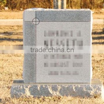 bible shaped sesame white headstone