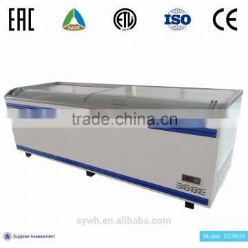 Low-E sliding glass doors chest freezer