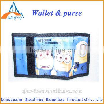 Factory sale Cute Custom Three Folding Kids Wallet/Children Wallet/Children Purse/kids