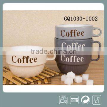 Ceramic stackable soup bowl set