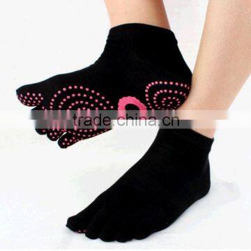 custom girl pilates yoga toe socks sport