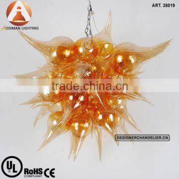 hand blown glass chandeliers