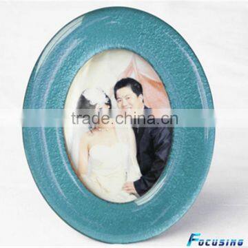 Colorful oval tempered Glass love photo frame