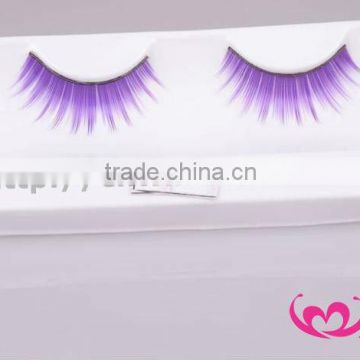 Colorful False Eyelashes Purple Long Thick False Eyelashes