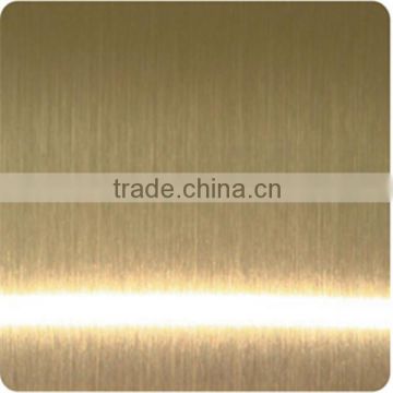 golden finishing Good quality Hairline Stainless Steel Sheet