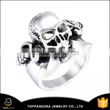 925 italian silver plated army skull and crossbones rings