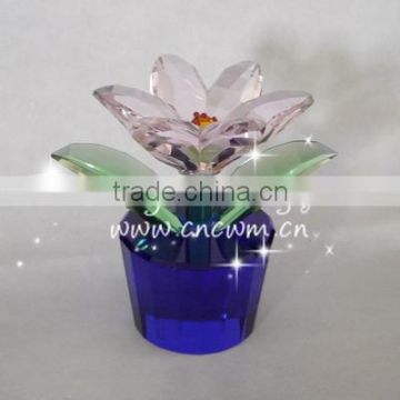 Optical Standing Decorative Crystal Flowers For Wedding Giveaways