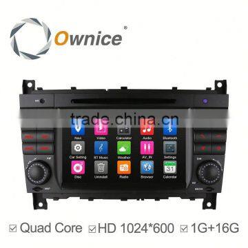 Wolesale Price Android 4.4 quad core GPS sat nav for Mercedes Benz W203 W209 support bluetooth handsfree