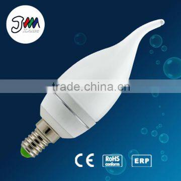 china supplier white dimmable 3w CA37 led lighting e14