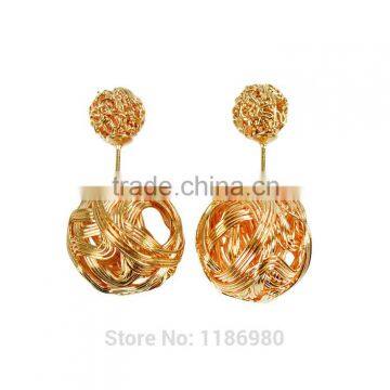 Cool Earrings Piercing Charms Fashion Women Double Sides Pearl Earring Two Ball Stud photo-6