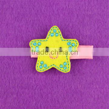 plain fashion grosgrain ribbon flower hair clip