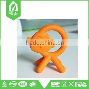 100% food grade Monkey Shape Silicone safe Baby Teether baby doll teether