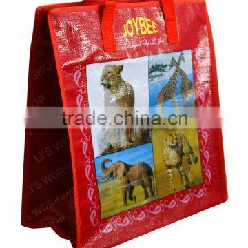 pp zipper shopping bag with nylon tape handle(2W-2062)
