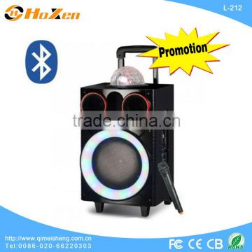 Huaxing 8" professional active party speakers with disco ball light show L-212