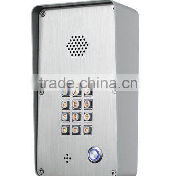 Vandal resistant Doorphone weatherproof Telephones stainless entrance guard KNZD-43