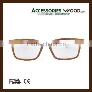 vintage style wood eyewear wholesale clear glasses wooden RX glasses for student